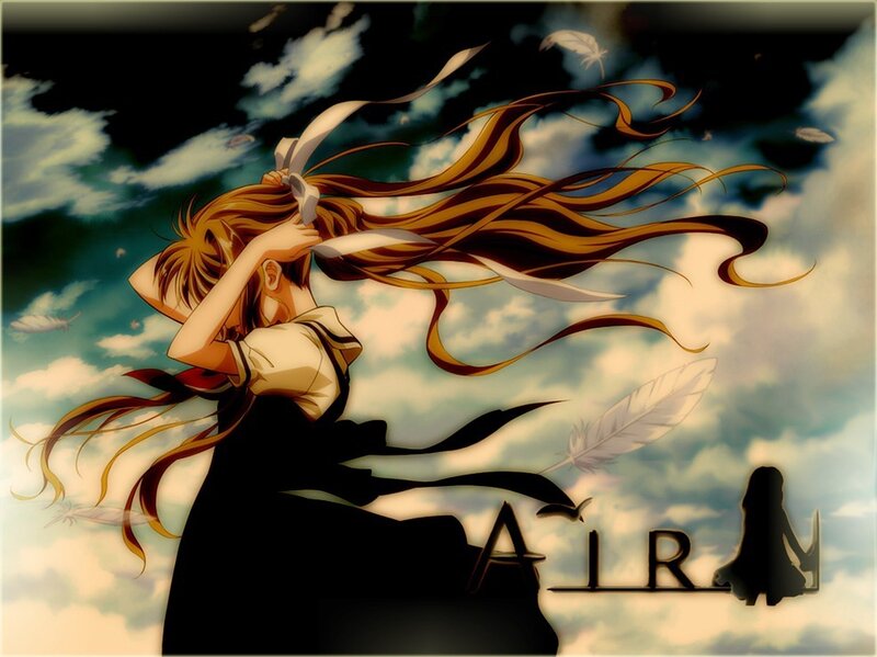 Anime Girl with Long Hair — Brown, Dramatic