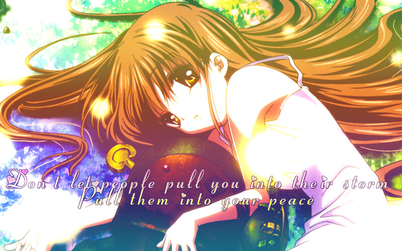 Anime Girl with Long Hair — Brown, Dreamy