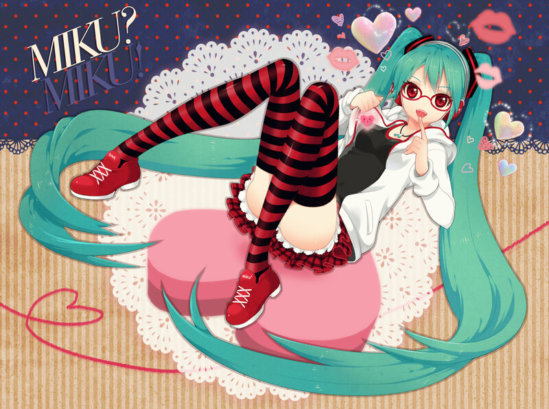 Anime Girl with Long Hair — Cyan, Playful