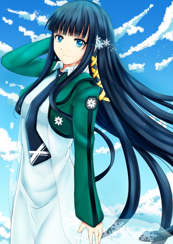 Anime Girl with Long Hair — Green, Calm, Summer