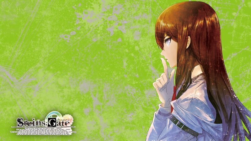 Anime Girl with Long Hair — Green, Contemplative