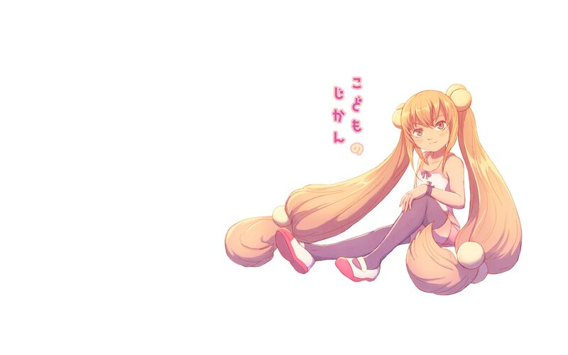 Anime Girl with Long Hair — Pink, Calm, Long Hair, Pigtails