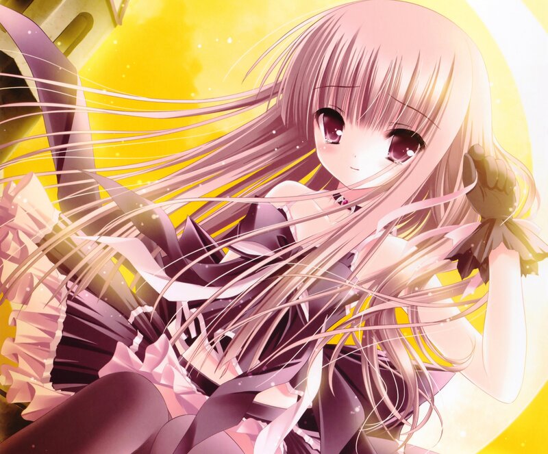 Anime Girl with Long Hair — Pink, Dramatic, Long Hair