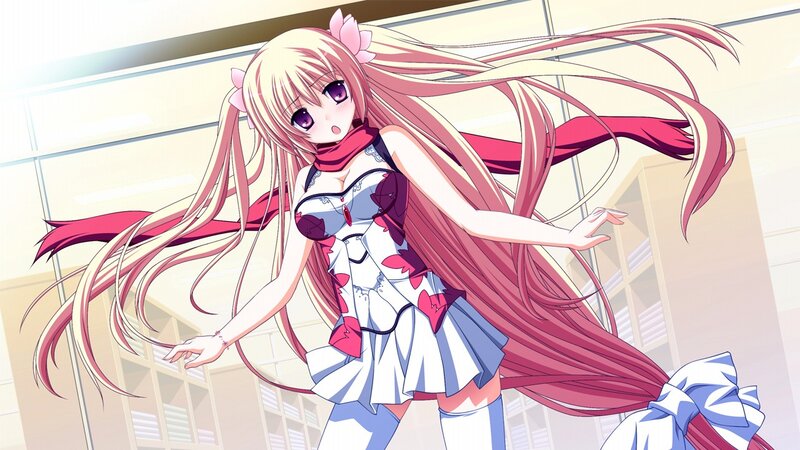 Anime Girl with Long Hair — Pink, Dynamic, Afternoon