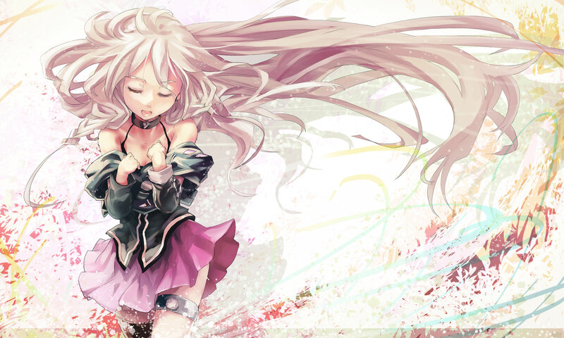 Anime Girl with Long Hair — Pink, Dynamic, Digital Art, Long Hair