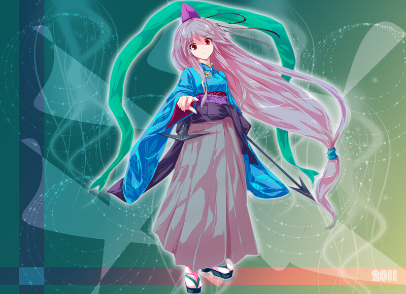 Anime Girl with Long Hair — Pink, Dynamic, Digital Art