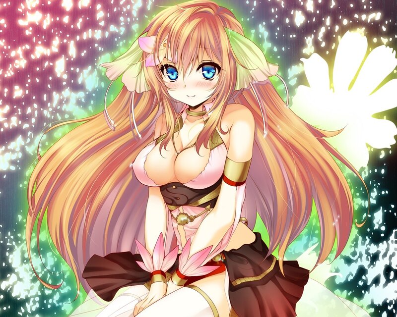 Anime Girl with Long Hair — Pink, Magical