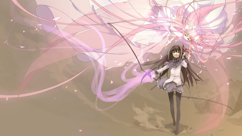 Anime Girl with Long Hair — Purple, Dramatic, Digital Art, Long Dark Hair