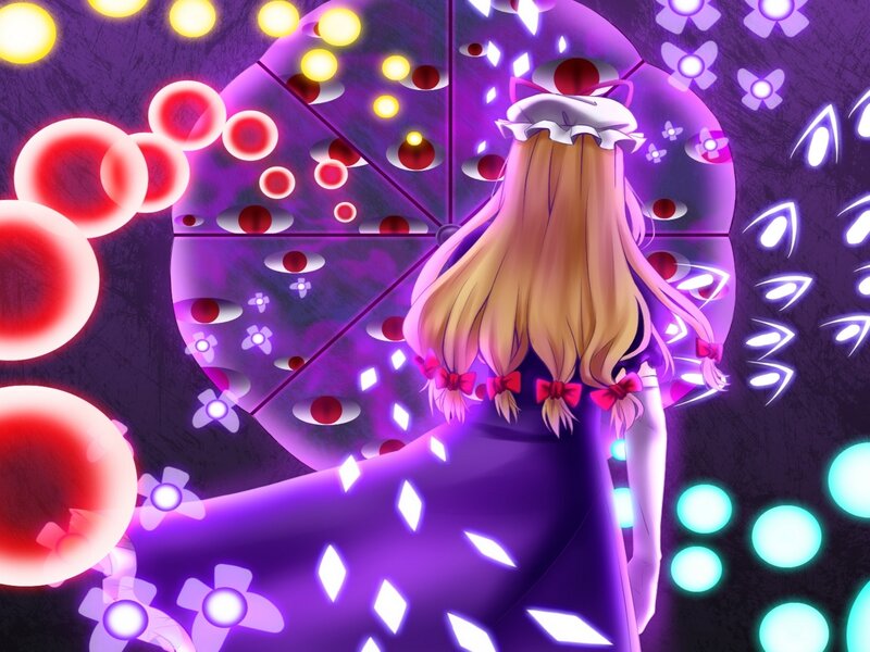 Anime Girl with Long Hair — Purple, Mystical
