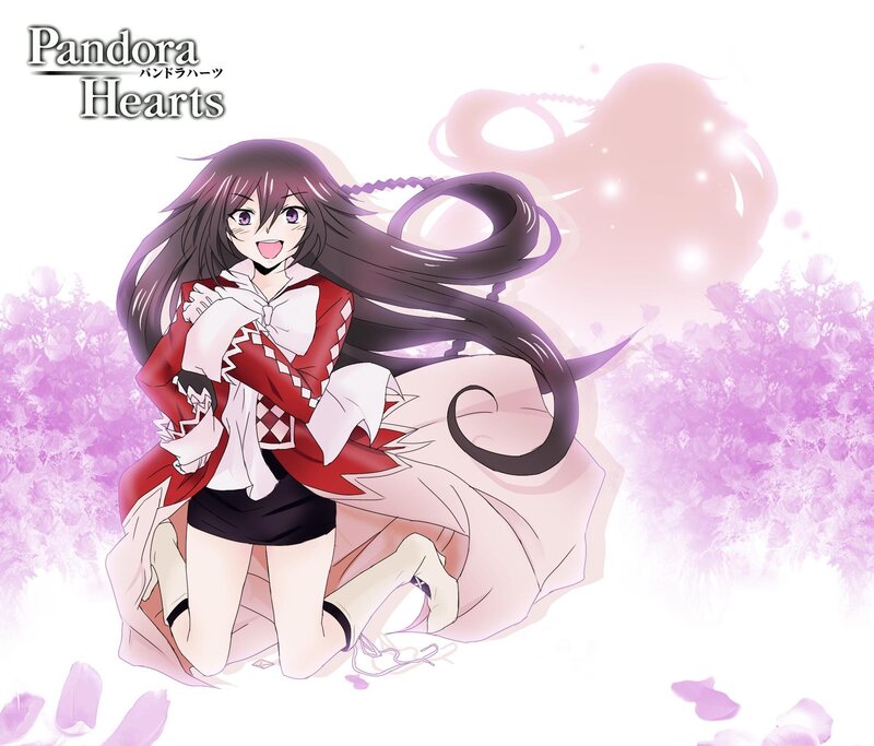 Anime Girl with Long Hair — Purple, Playful, Spring, Flowers
