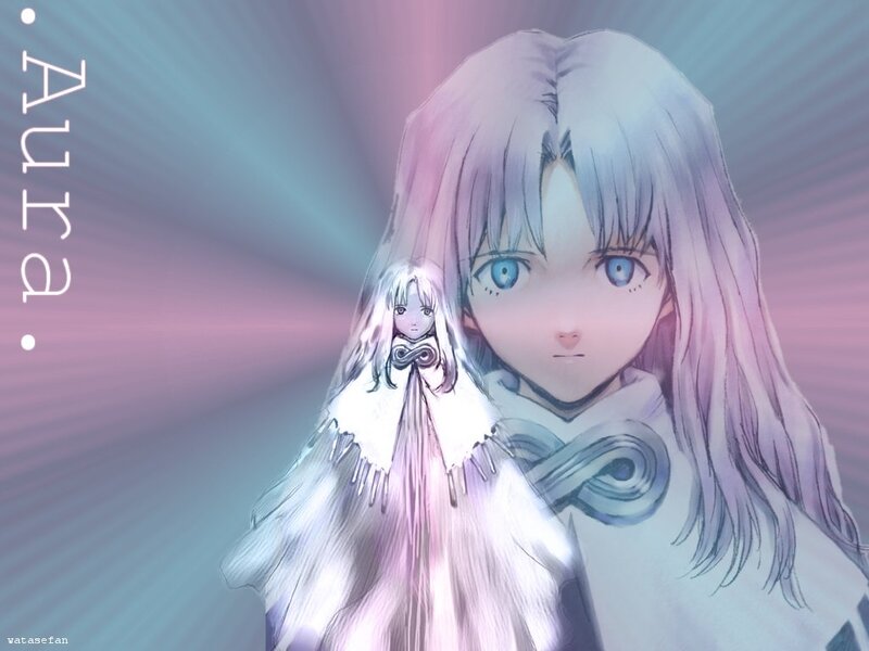 Anime Girl with Long Hair — Purple, Serene, Digital Art