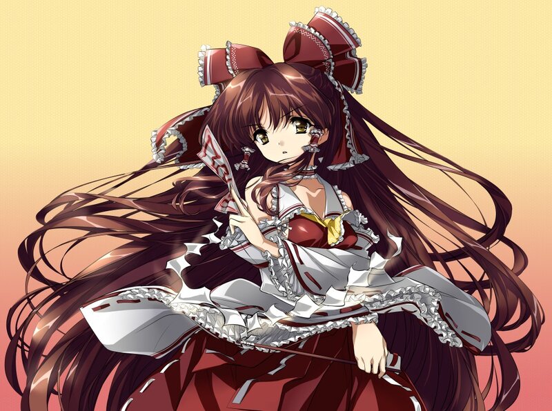 Anime Girl with Long Hair — Red, Dramatic, Sunset, Dress