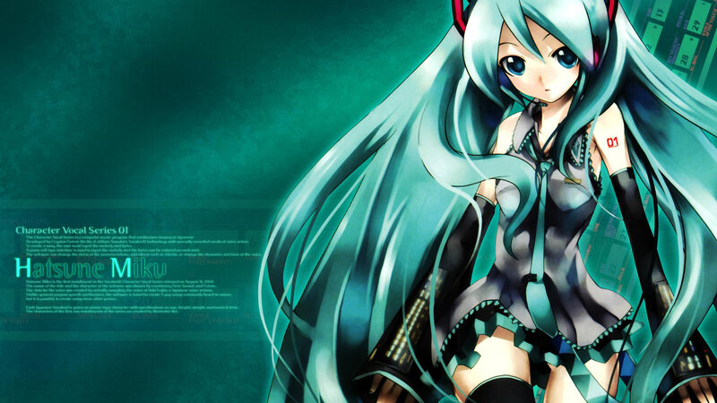Anime Girl with Long Hair — Teal, Dramatic, Long Teal Hair, Digital Interface