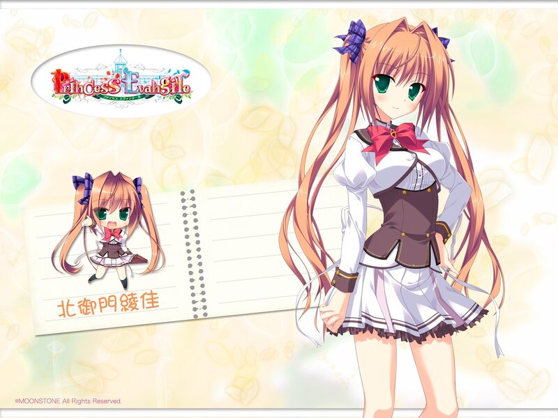 Anime Girl with Long Hair — White, Calm, Chibi Character