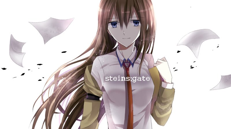 Anime Girl with Long Hair — White, Calm, School Uniform, Blue Eyes