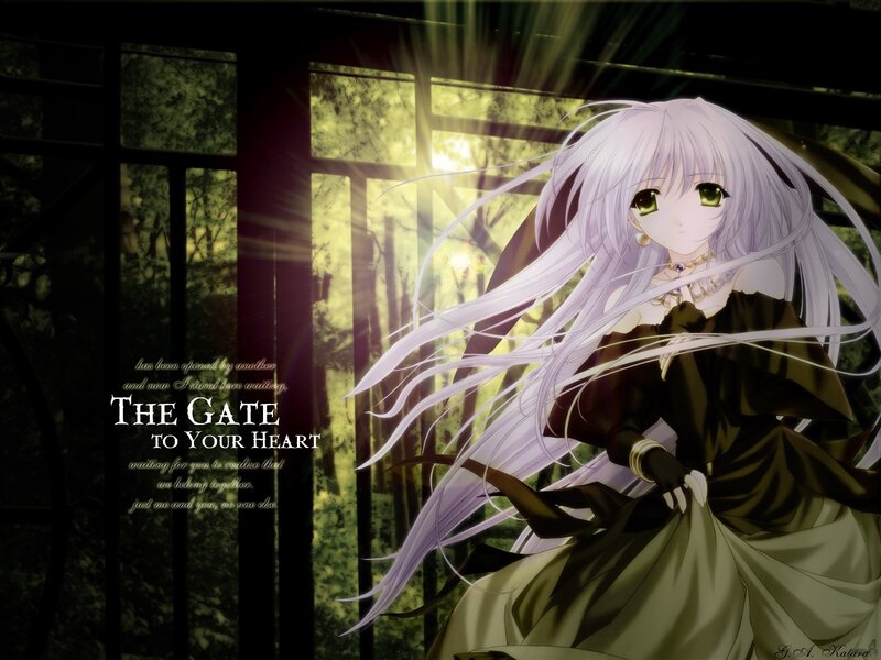 Anime Girl with Long Hair — White, Dramatic, Day