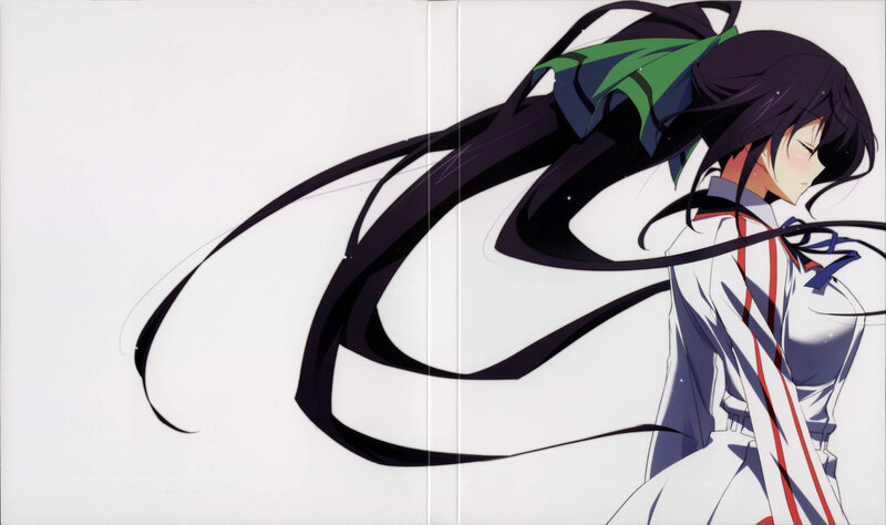 Anime Girl with Long Hair — White, Dramatic, Long Black Hair