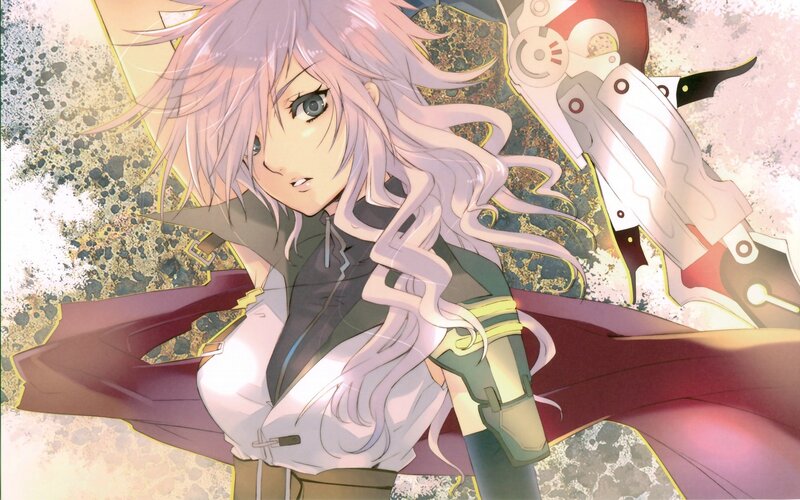 Anime Girl with Long Hair — White, Dramatic, Manga, Mechanical Arm