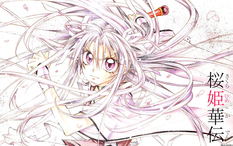 Anime Girl with Long Hair — White, Dramatic, Manga, Sword