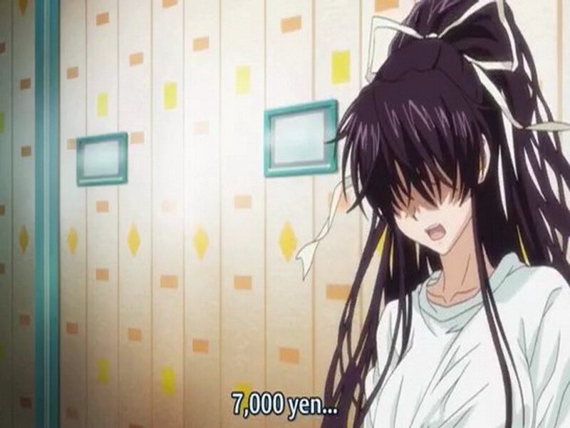 Anime Girl with Long Hair — White, Dramatic, Wall