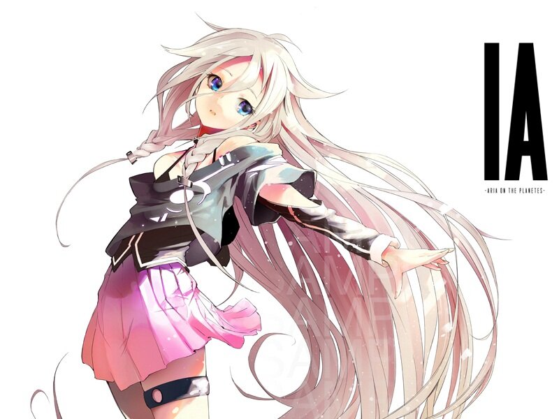 Anime Girl with Long Hair — White, Dynamic, Long Hair