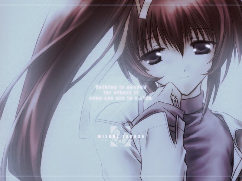 Anime Girl with Long Hair — White, Melancholic, Long Hair