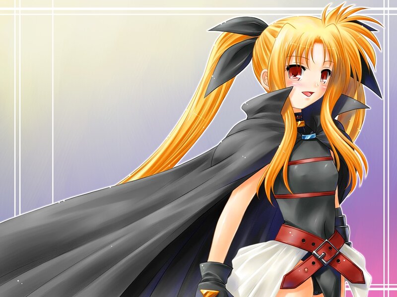 Anime Girl with Long Hair — Yellow, Confident, Cape