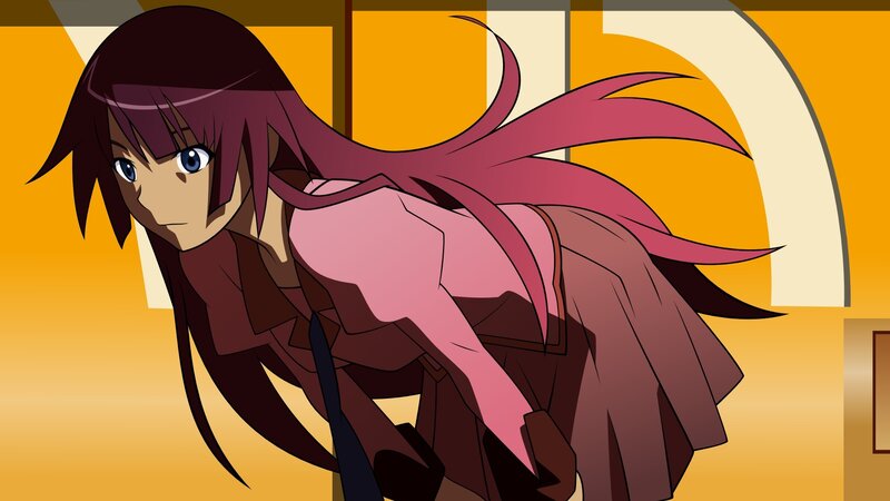 Anime Girl with Long Hair — Yellow, Dramatic, Long Hair