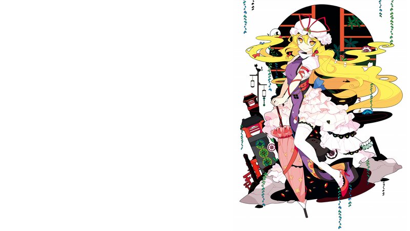 Anime Girl with Long Hair — Yellow, Playful, Night