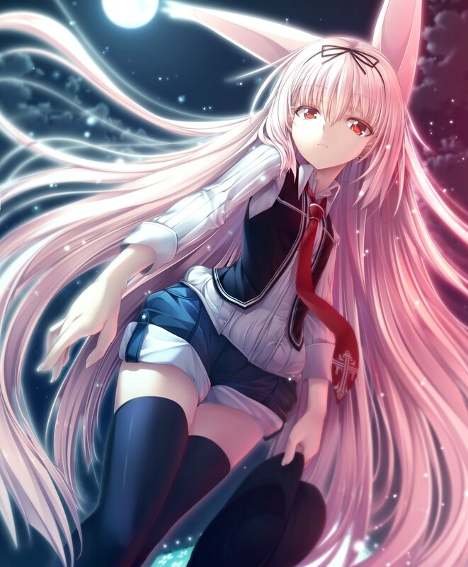 anime girl with long pink hair