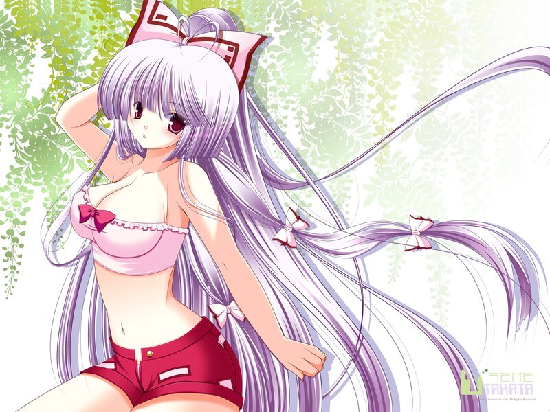 anime girl with long purple hair