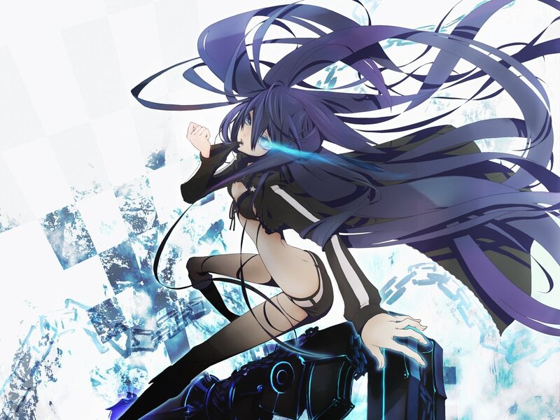 anime girl with long purple hair