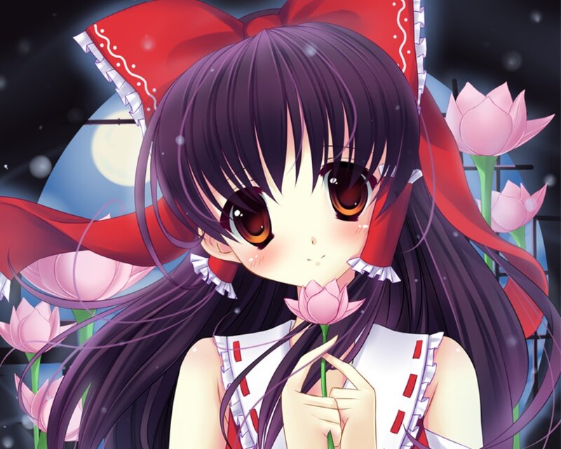 Anime Girl with Lotus