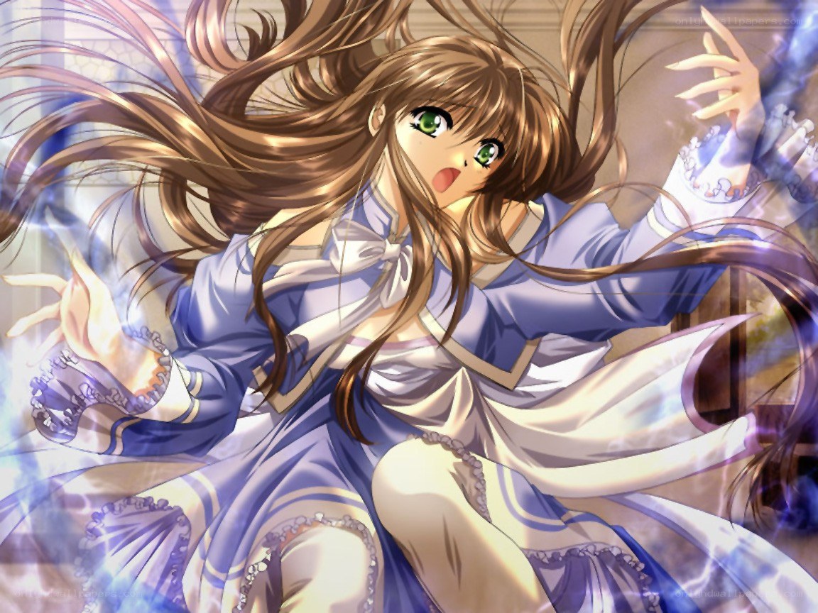 anime girl with magic