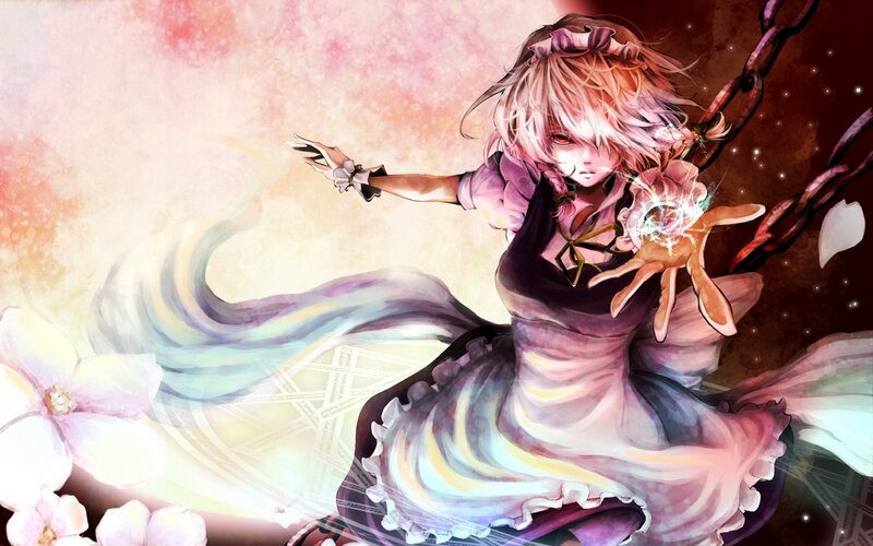 Anime girl with magic