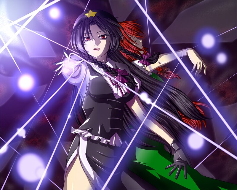 anime girl with magic