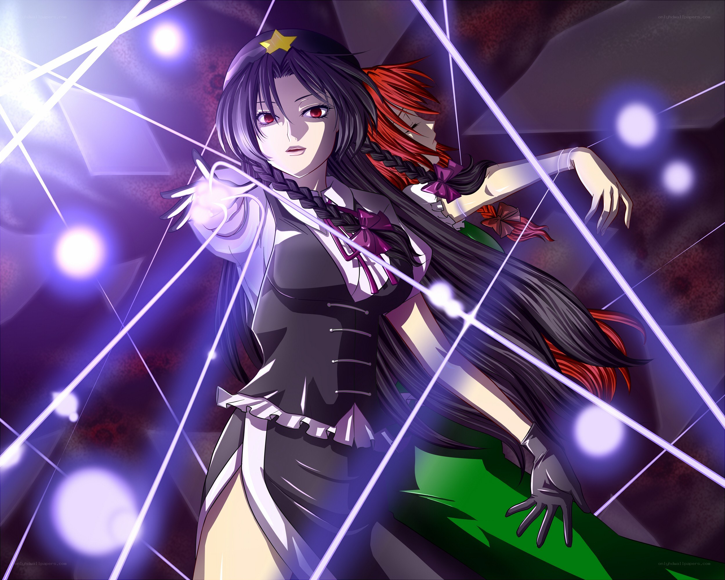 anime girl with magic