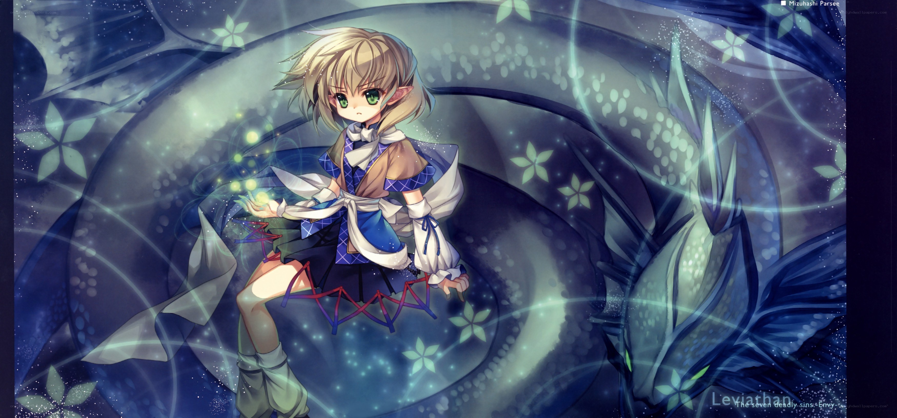 Anime girl with magic
