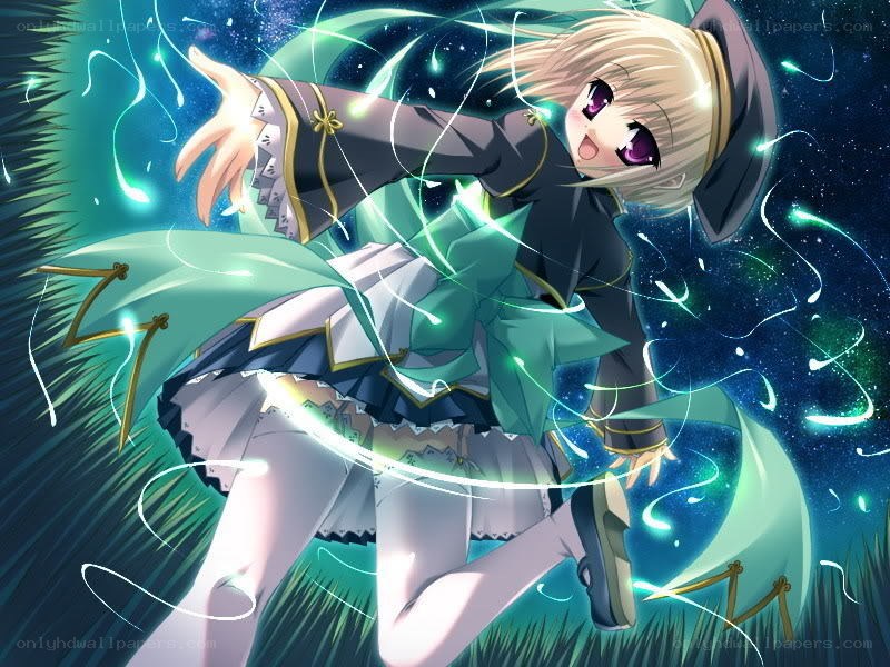 anime girl with magic