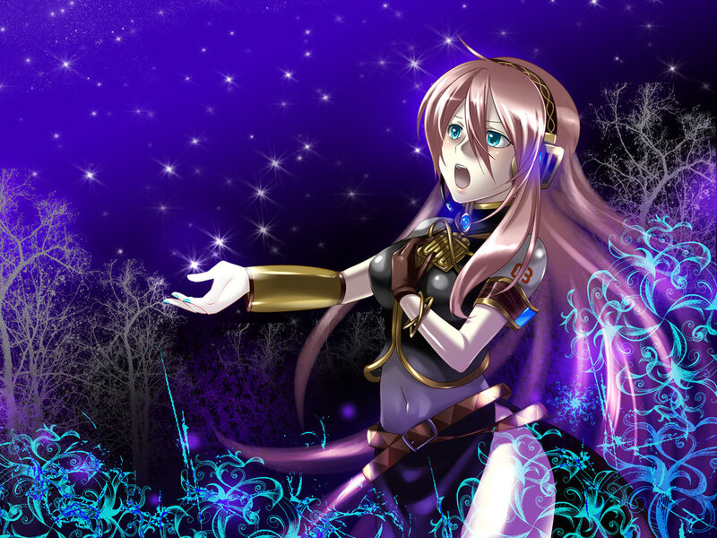 anime girl with magic