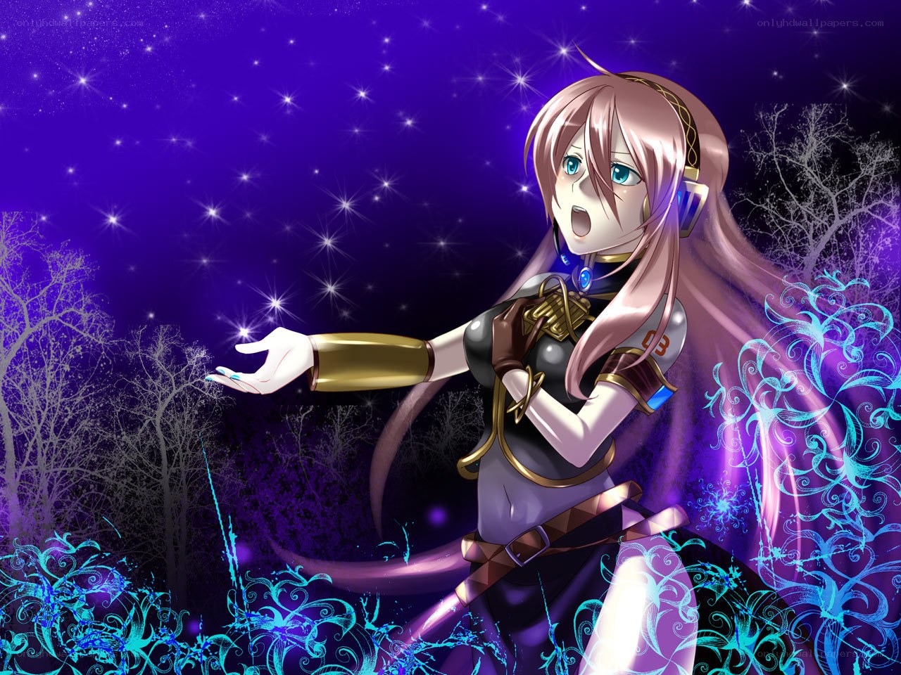 anime girl with magic