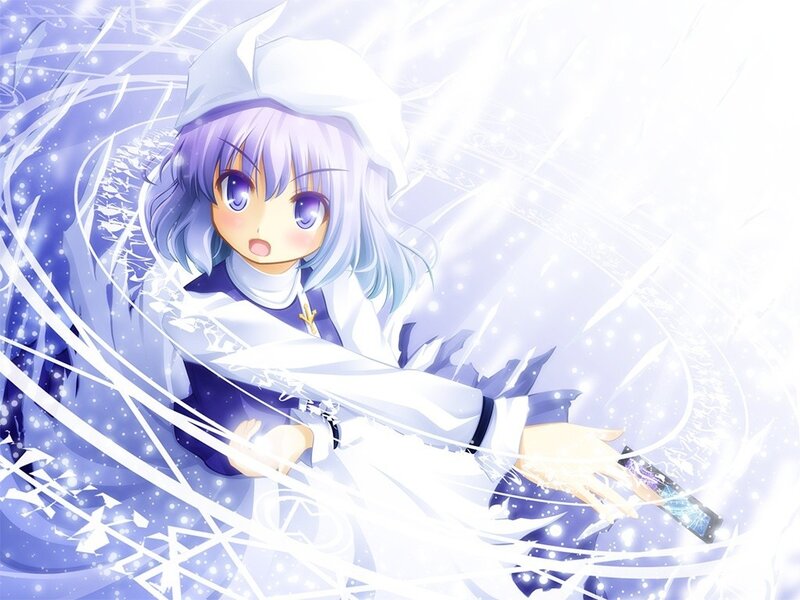 anime girl with magic