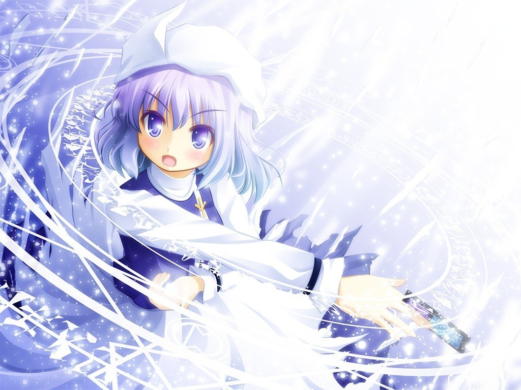 anime girl with magic