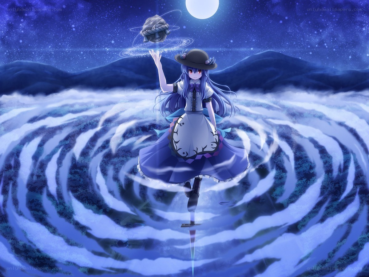 anime girl with magic