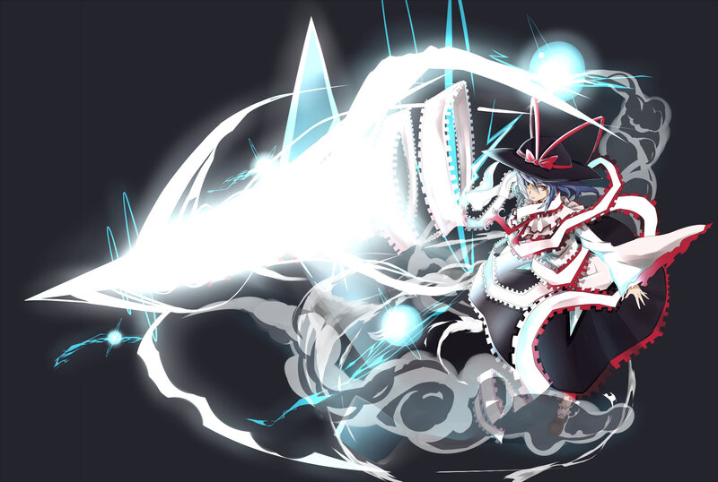 Anime Girl with Magic — Black