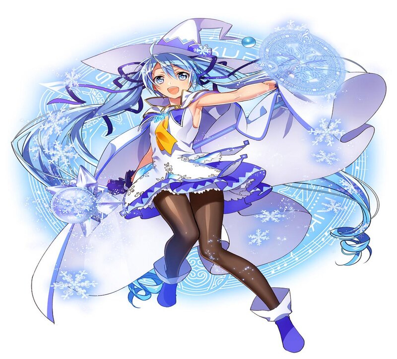 Anime Girl with Magic — Blue, Magical