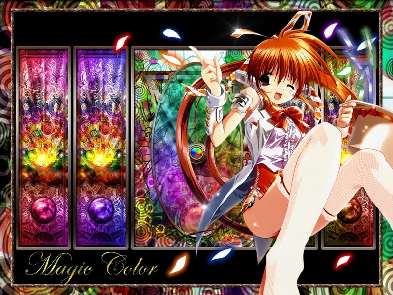 Anime girl with magic cards