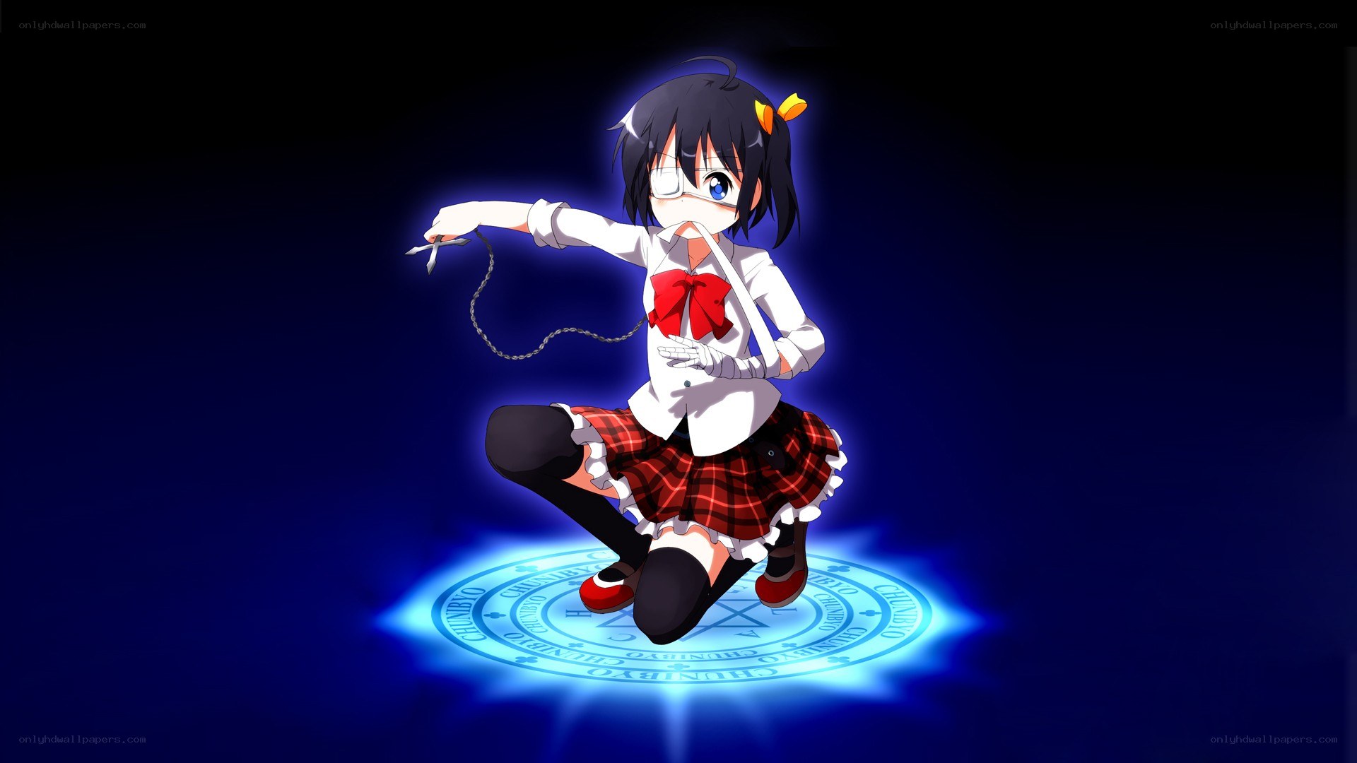 anime girl with magic circle