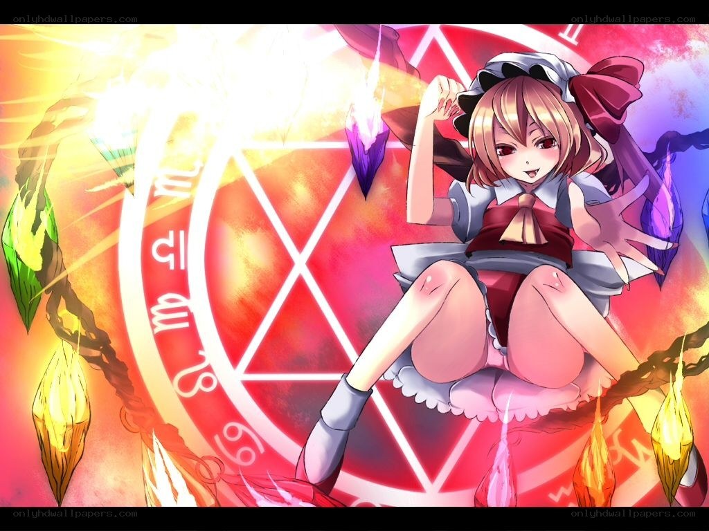 anime girl with magic circle