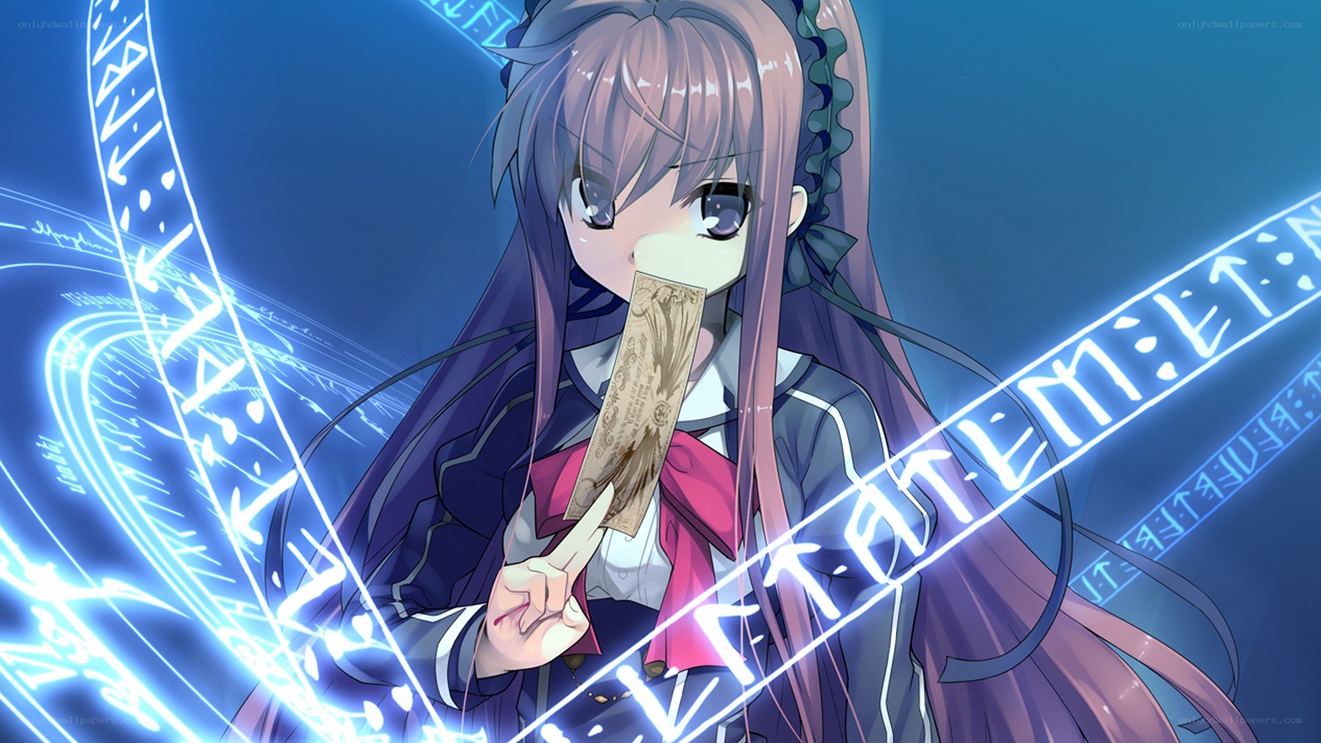 anime girl with magic circle